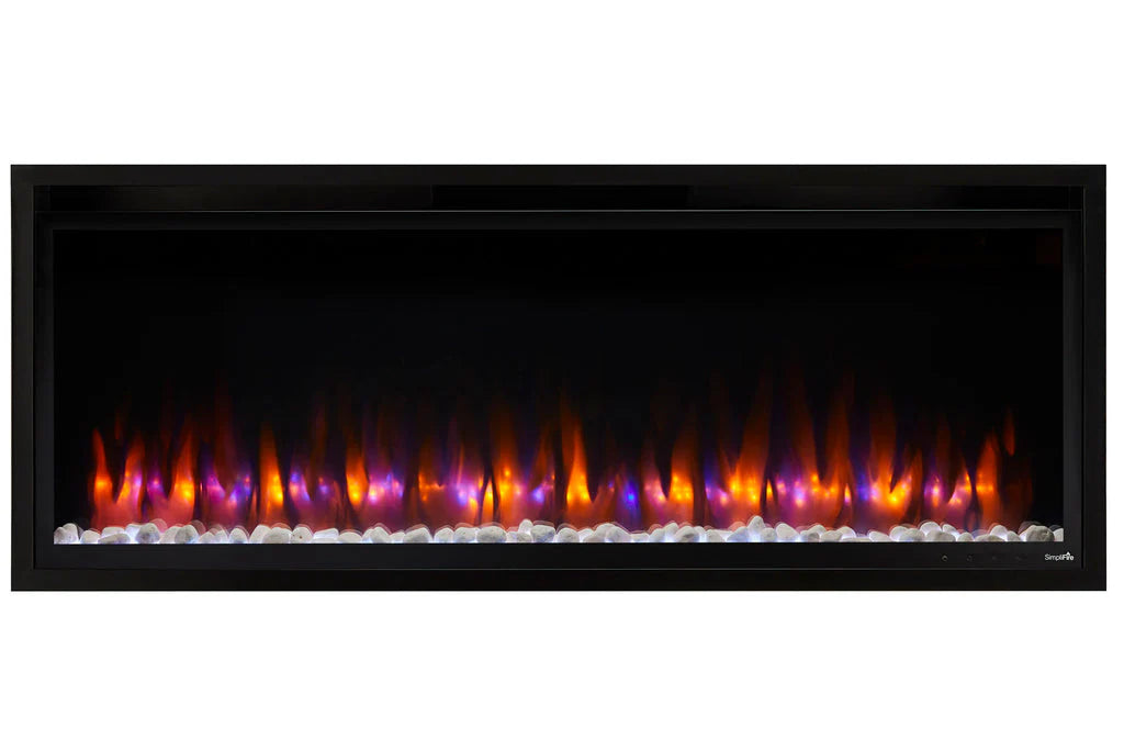 Simplifire Allusion Platinum Recessed Linear Electric Fireplace