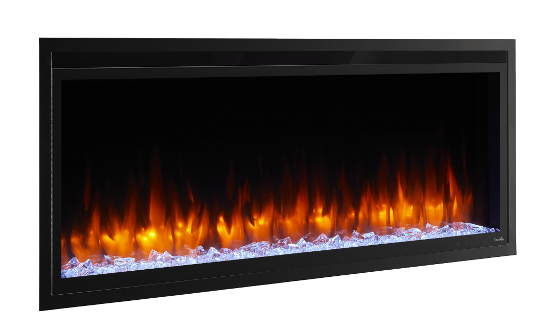 Simplifire Allusion Platinum Recessed Linear Electric Fireplace