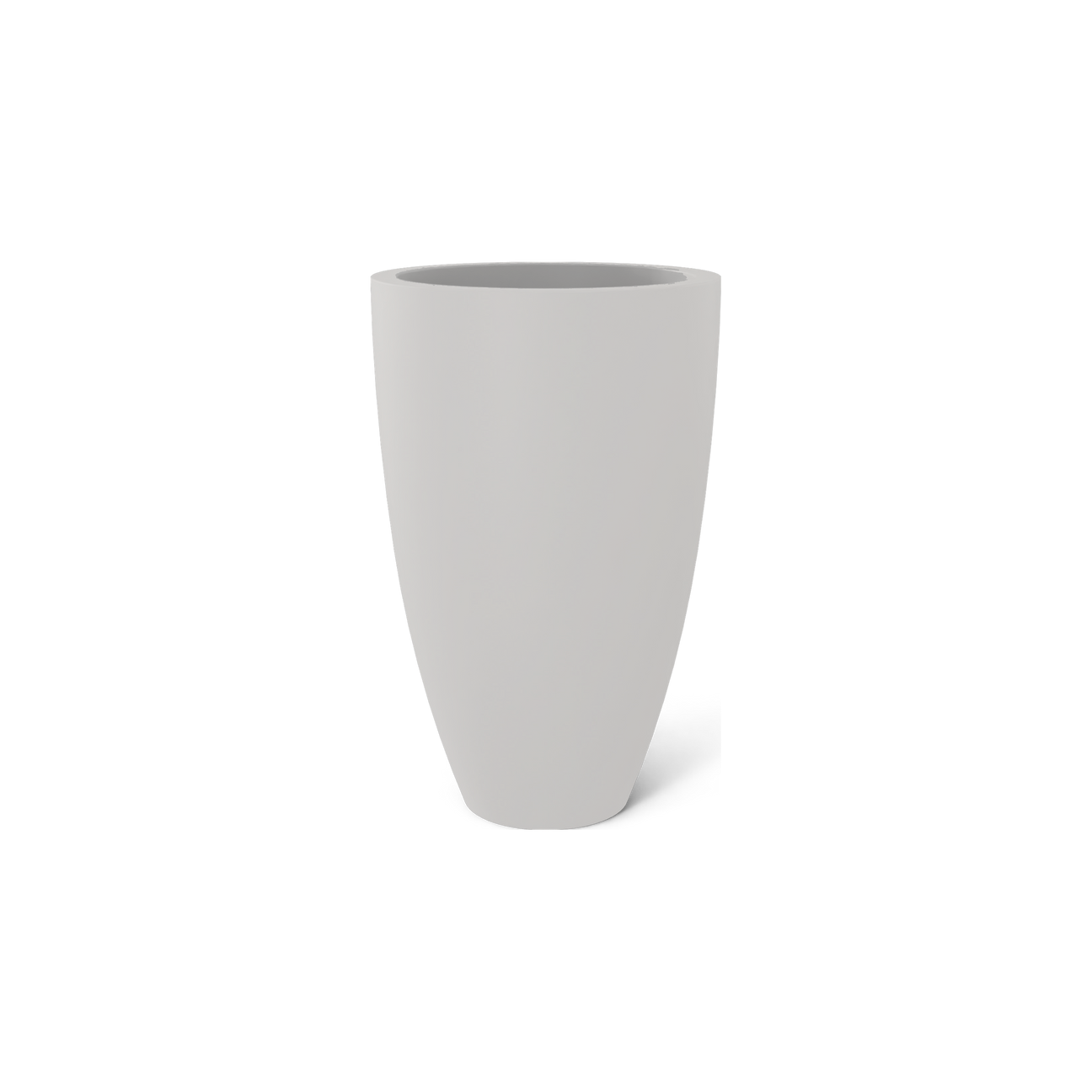 Brannan Tapered Round Planter in Matte Cement Grey