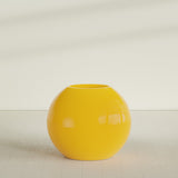 Globe Planter in Gloss Saffron, 36"D × 30"H, shown empty