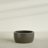 Casablanca Bowl Planter in Matte Bronze, 36"D × 18"H, shown empty