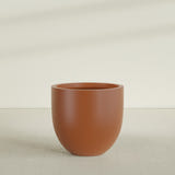 Alzira Bowl Planter in Matte Terra Cotta, 36"D × 34"H, shown empty