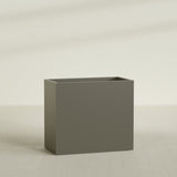 Darwin Rectangular Planter in Matte Bronze, 48"L × 24"D × 42"H, shown empty