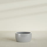 Casablanca Bowl Planter in Metallic Silver, 30"D × 15"H, shown empty