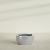 Casablanca Bowl Planter in Metallic Silver, 30"D × 15"H, shown empty