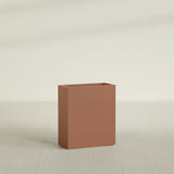 Perth Rectangular Planter in Matte Terra Cotta, 36"L × 16"D × 42"H, shown empty