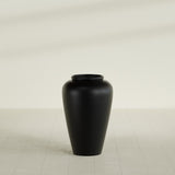 Barà Jar Planter in Matte Black, 20"D × 31"H, shown empty
