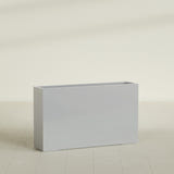 Perth Rectangular Planter in Metallic Silver, 72"L × 16"D × 42"H, shown empty