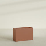 Potsdam Rectangular Planter in Matte Terra Cotta, 48"L × 16"D × 32"H, shown empty