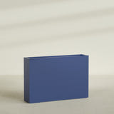 Amesbury Narrow Rectangular Planter in Matte Cobalt Blue, 48"L × 10"D × 32"H, shown empty