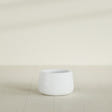 Short Hayden Bowl Planter in Matte Bright White, 12"D × 7"H, shown empty