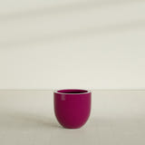 Alzira Bowl Planter in Gloss Eggplant, 23"D × 22"H, shown empty