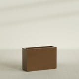 Potsdam Rectangular Planter in Metallic Bronze, 48"L × 16"D × 32"H, shown empty
