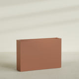 Amesbury Narrow Rectangular Planter in Matte Terra Cotta, 48"L × 10"D × 32"H, shown empty
