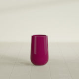 Hayden Urn Planter in Gloss Eggplant, 18"Diam × 29"H, shown empty