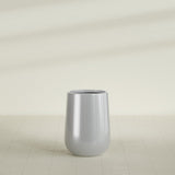 Hayden Urn Planter in Metallic Silver, 15"Diam × 23"H, shown empty