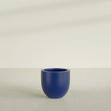 Alzira Bowl Planter in Matte Cobalt Blue, 23"D × 22"H, shown empty