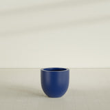 Alzira Bowl Planter in Matte Cobalt Blue, 23"D × 22"H, shown empty