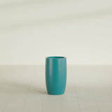Lisbon tall round tapered fiberglass planter in Satin Seafoam Green, 14 in diameter, 25 in high, shown empty