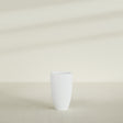 Brannan Tapered Round Planter in Matte Bright White, 18"D × 29"H, shown empty