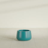 Short Hayden Bowl Planter in Satin Seafoam Green, 12"D × 7"H, shown empty