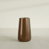 Saigon Tapered Round Planter in Metallic Bronze, 16"D × 36"H, shown empty