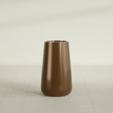 Saigon Tapered Round Planter in Metallic Bronze, 16"D × 36"H, shown empty