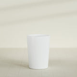 Tegel Round Tapered Planter in Matte Bright White, 22"D × 30"H, shown empty