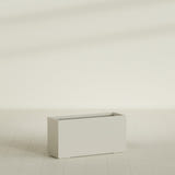 Tolga Rectangular Planter in Satin Beige, 48"L × 16"D × 24"H, shown empty