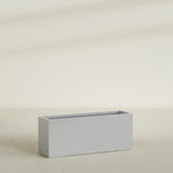Tolga Rectangular Planter in Metallic Silver, 60"L × 16"D × 24"H, shown empty