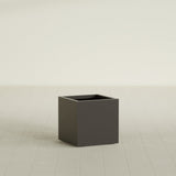 Montroy Cube Planter in Matte Dark Brown, 20", shown empty