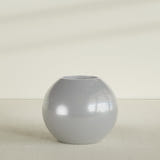 Globe Planter in Metallic Silver, 36"D × 30"H, shown empty