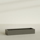 Antwerp Rectangular Planter in Matte Bronze, 72"L × 24"D × 12"H, shown empty