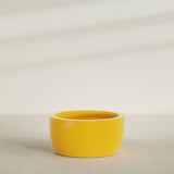 Casablanca Bowl Planter in Gloss Saffron, 36"D × 18"H, shown empty