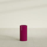 Corry Cylinder Planter in Gloss Eggplant, 10"D × 20"H, shown empty