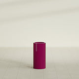 Corry Cylinder Planter in Gloss Eggplant, 10"D × 20"H, shown empty