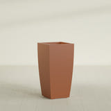 Toulan Tapered Square Planter in Matte Terra Cotta, 18"W × 36"H, shown empty