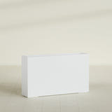 Perth Rectangular Planter in Gloss Bright White, 72"L × 16"D × 42"H, shown empty