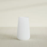Saigon Tapered Round Planter in Gloss Bright White, 16"D × 36"H, shown empty