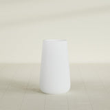 Saigon Tapered Round Planter in Gloss Bright White, 16"D × 36"H, shown empty