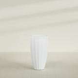 San Jose Tall Fluted Planter in Gloss Bright White, 22"D × 40"H, shown empty