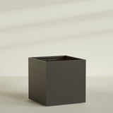 Montroy Cube Planter in Matte Dark Brown, 60", shown empty
