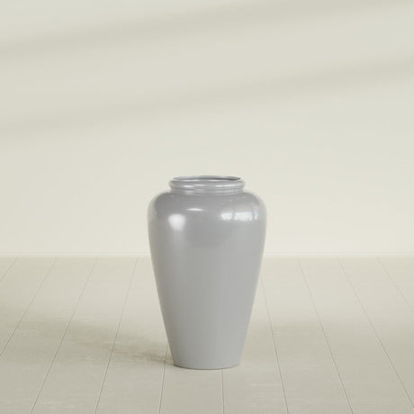 Barà Jar Planter in Metallic Silver, 20"D × 31"H, shown empty