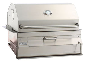 Fire Magic Legacy Charcoal Built‑In & Post Mount Grills with stainless steel construction and built-in temperature gauge