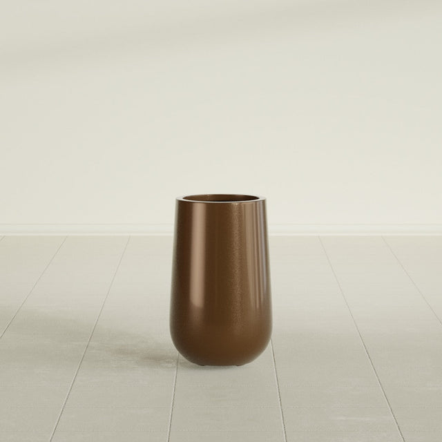 Hayden Urn Planter in Metallic Bronze, 18"Diam × 29"H, shown empty