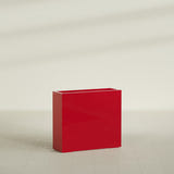 Delray Rectangular Planter in Gloss Red, 36"L × 12"D × 32"H, shown empty