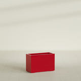 Tolga Rectangular Planter in Gloss Red, 36"L × 16"D × 24"H, shown empty