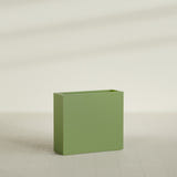 Delray Rectangular Planter in Satin Green, 36"L × 12"D × 32"H, shown empty