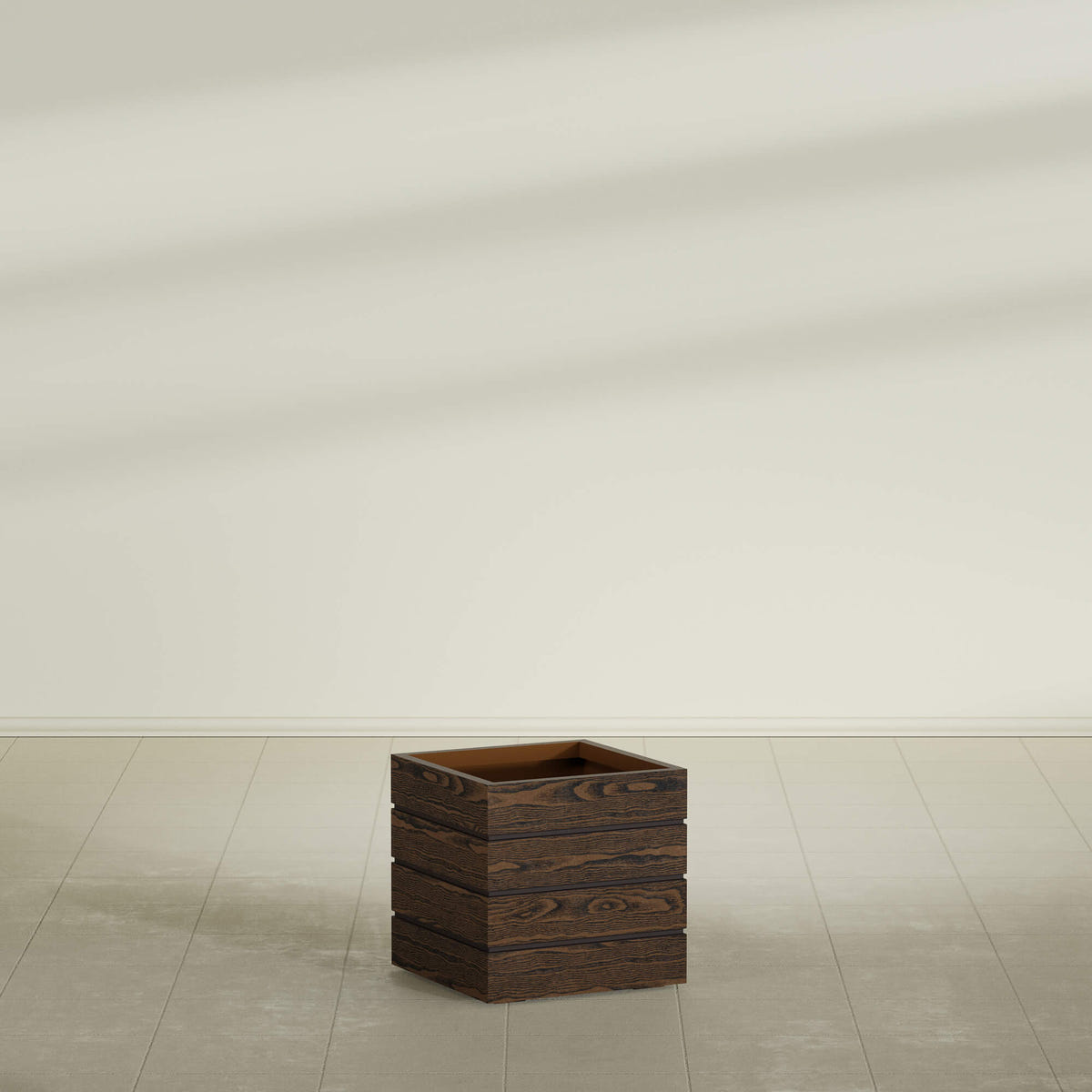 Asheville cube fiberglass planter, 17"L × 17"D × 17"H