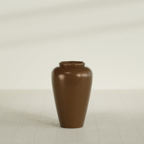 Barà Jar Planter in Metallic Bronze, 20"D × 31"H, shown empty